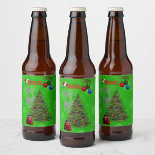 Lawn Bowls Christmas Tree, Beer Bottle Label
