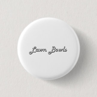 Lawn Bowls Classic Retro Design 3 Cm Round Badge