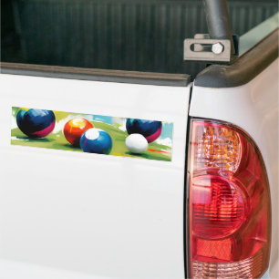 Lawn Bowls Colour Splash,  Bumper Sticker