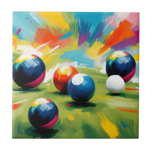Lawn Bowls Colour Splash,  Ceramic Tile