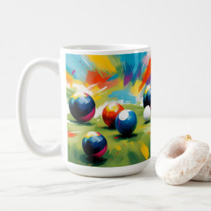 Lawn Bowls Colour Splash, Coffee Mug