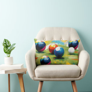Lawn Bowls Colour Splash,  Lumbar Cushion