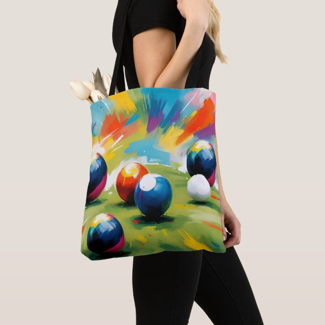 Lawn Bowls Colour Splash,  Tote Bag (Close Up)