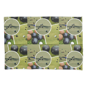 Lawn Bowls Five Picture Collage, Pillowcase