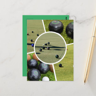 Lawn Bowls Five Picture Photo Collage, Postcard