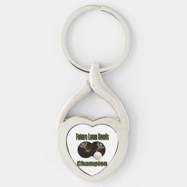 Lawn Bowls Future Champ, Metal Keyring (Front)