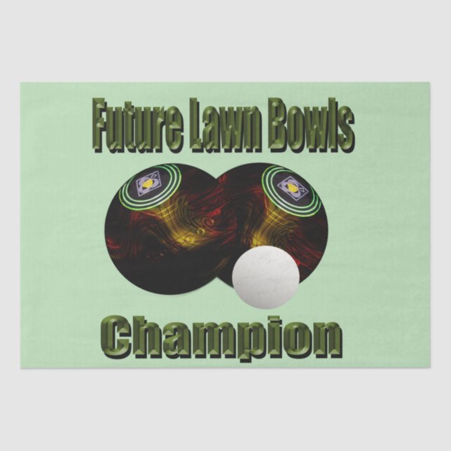 Lawn Bowls Future Champion, Tissue Paper (Front)