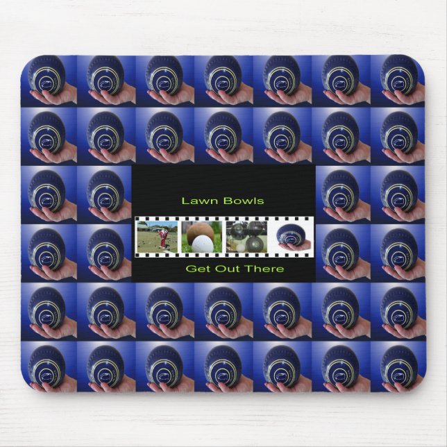 Lawn Bowls Get Out There, Mouse Pad (Front)