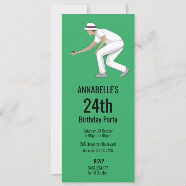 Lawn Bowls Invitation (Front)