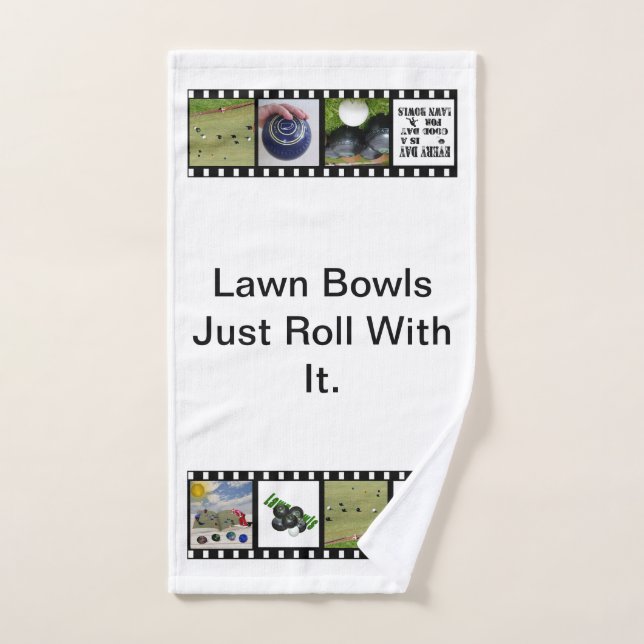 Lawn Bowls Just Roll With It, Hand Towel (Hand Towel)