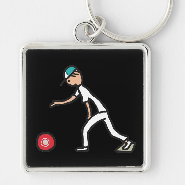 Lawn Bowls Key Ring (Front)