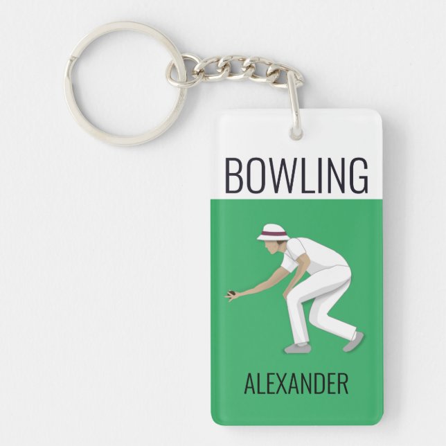 Lawn Bowls Key Ring (Front)