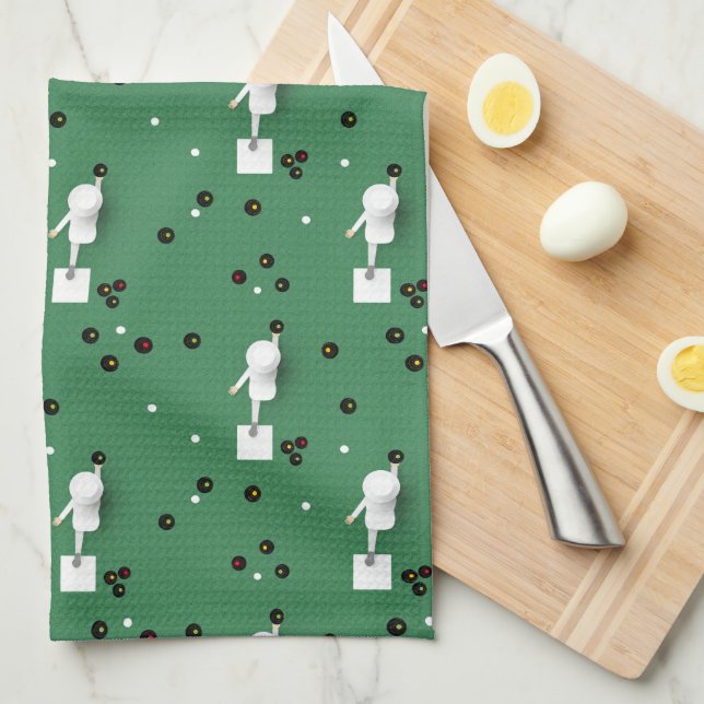 Lawn Bowls Legends  Tea Towel (Quarter Fold)