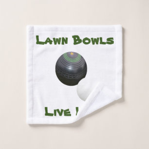 Lawn Bowls Live Life, Wash Cloth