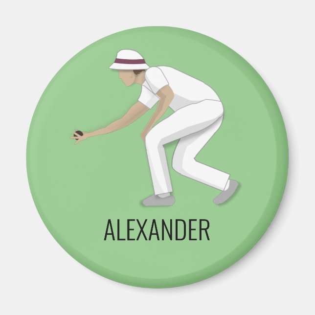 Lawn Bowls Magnet (Front)