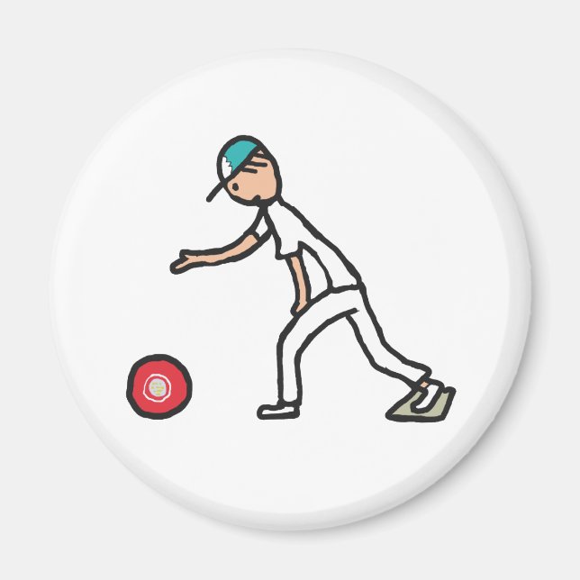 Lawn Bowls Magnet (Front)