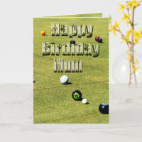 Lawn Bowls Mom Birthday Card,