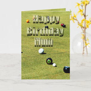 Lawn Bowls Mom Birthday Card, Card