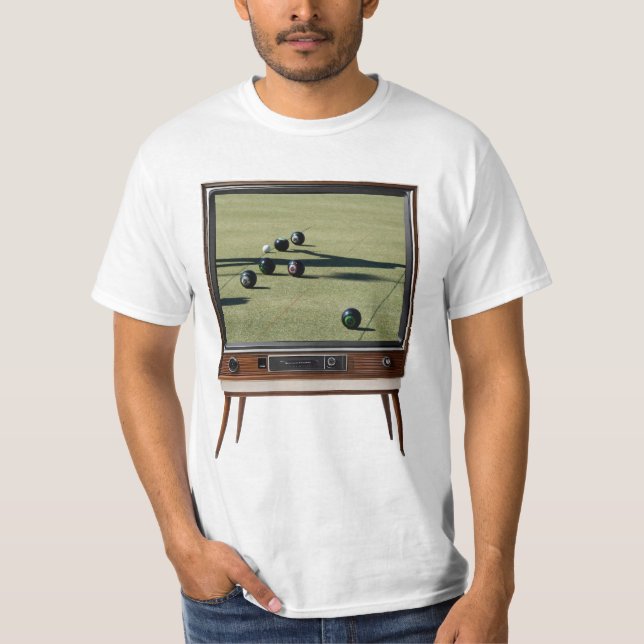 Lawn Bowls On Analogue Television, T-Shirt (Front)