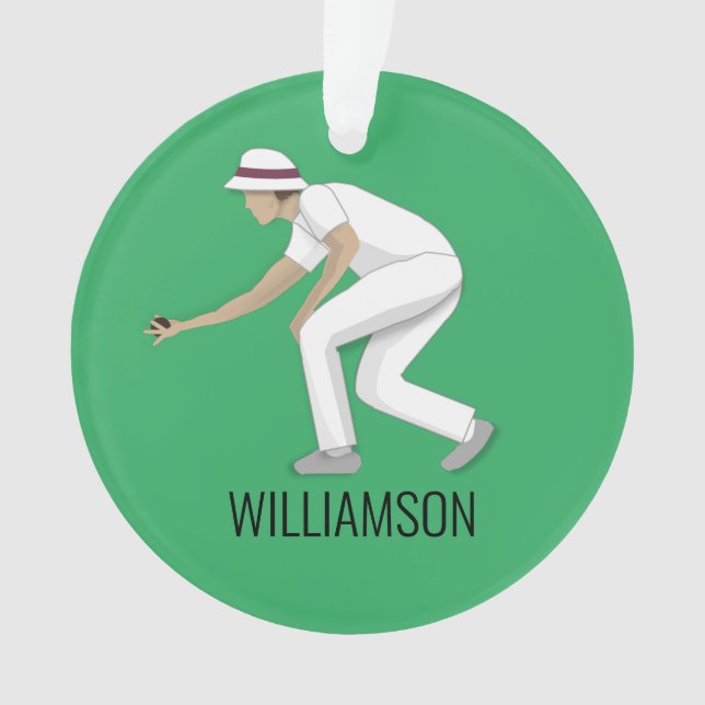 Lawn Bowls Ornament (Front)