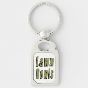 Lawn Bowls Picture Logo, Key Ring