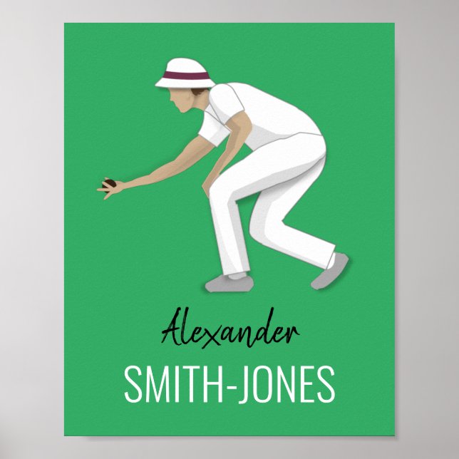 Lawn Bowls Poster (Front)