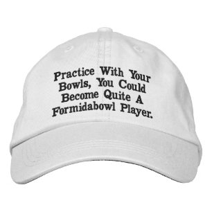 Lawn Bowls Practice, Embroidered Hat