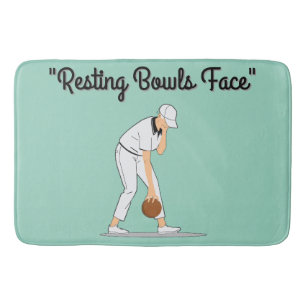 Lawn Bowls: Resting Bowls Face Bath Mat