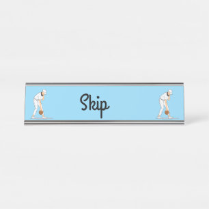 Lawn Bowls: Resting Bowls Face Desk Name Plate