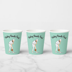 Lawn Bowls: Resting Bowls Face, Funny Paper cup