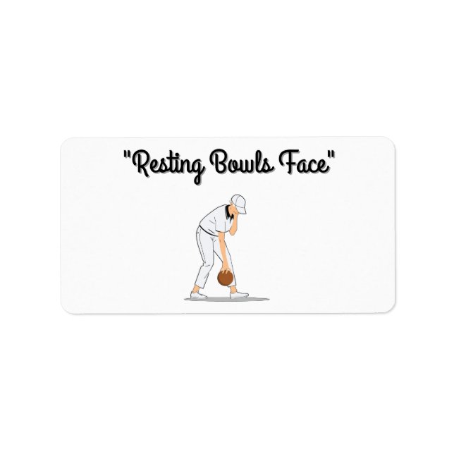 Lawn Bowls: Resting Bowls Face Label (Front)