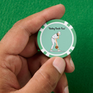 Lawn Bowls: Resting Bowls Face Poker Chips