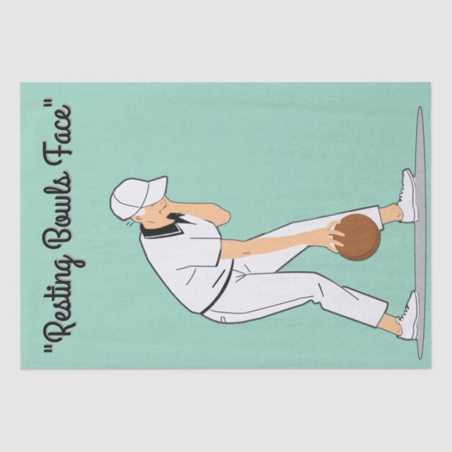Lawn Bowls: Resting Bowls Face Tissue Paper (Front)