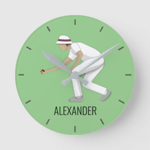 Lawn Bowls Round Clock