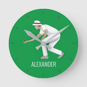 Lawn Bowls Round Clock