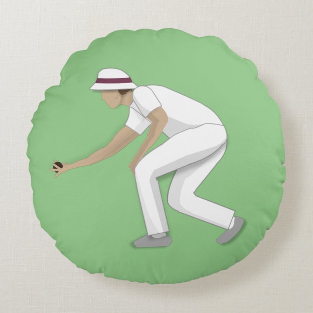 Lawn Bowls Round Cushion (Front)
