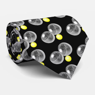 Lawn Bowls, Short mat bowls mens tie, black Tie