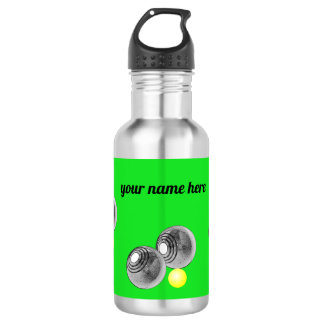 Lawn bowls, short mat bowls water bottle