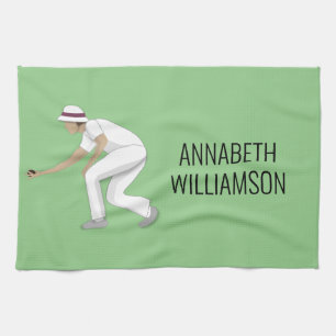 Lawn Bowls Tea Towel