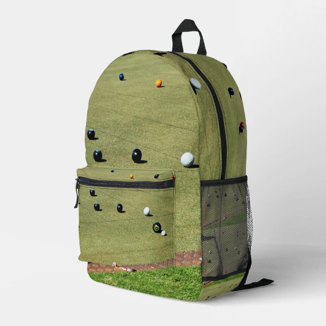 Lawn Bowls The Game, Full Print Backpack (Back Corner Right)