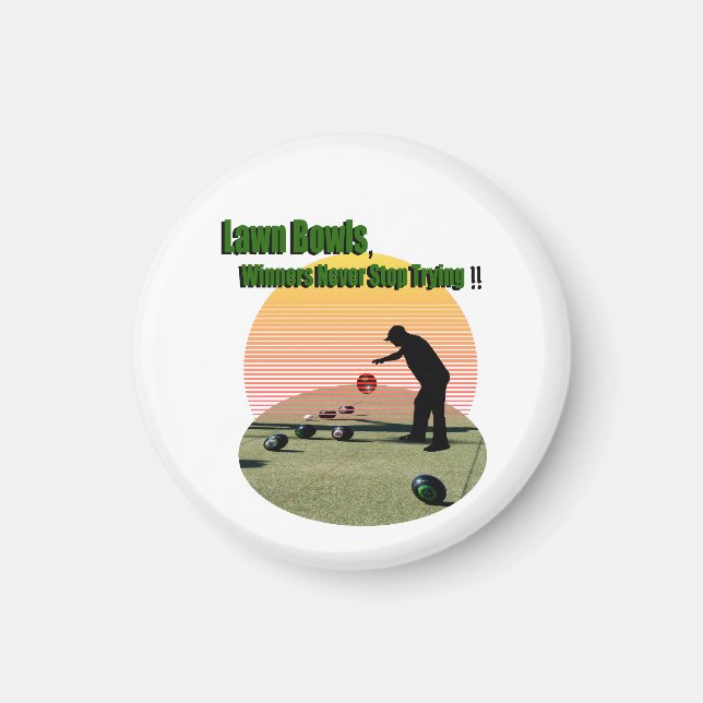 Lawn Bowls The Winners Design, Magnet (Front)