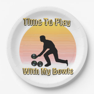 Lawn Bowls: Time To Play With My Bowls, Paper Plate