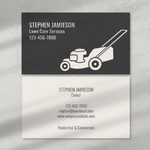 Lawn Care and Garden Maintenance Service Mower Business Card