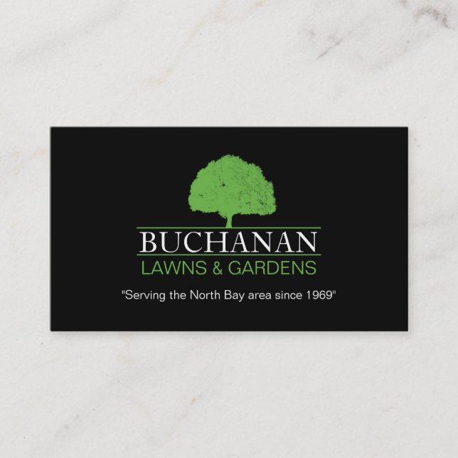 Lawn Care and Gardening Business Card (Front)