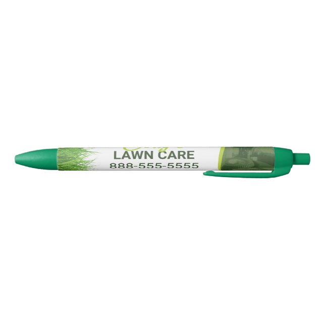 Lawn Care and Grass Cutting Landscaping Business Black Ink Pen (Bottom)
