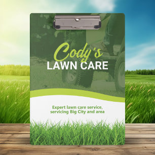 Lawn Care and Grass Cutting Maintenance Clipboard