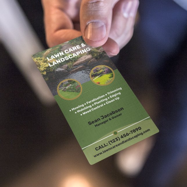 Lawn Care and Landscaping Business Card (Creator Uploaded)