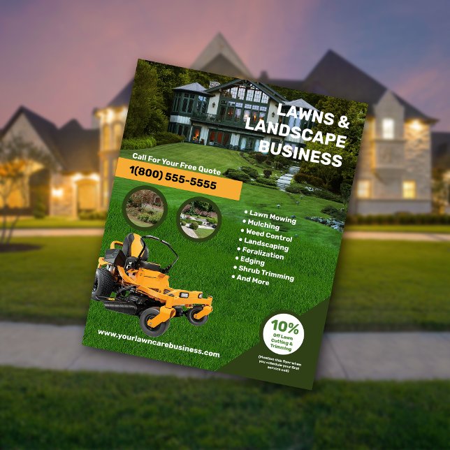 Lawn Care and Landscaping Business Flyer (Creator Uploaded)