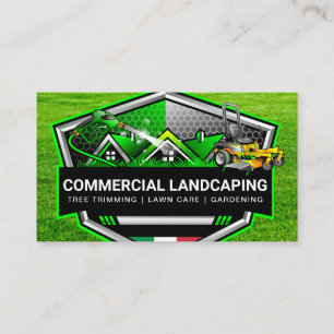 Lawn Care and Landscaping Gardening Business Card
