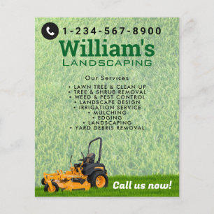 Lawn Care and Landscaping Mowing Garden Care Flyer